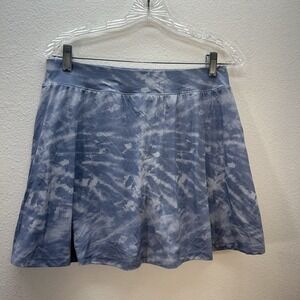 Travis Mathew Skort Skirt Golf Womens L Blue Tie Dye Performance Athletic Tennis